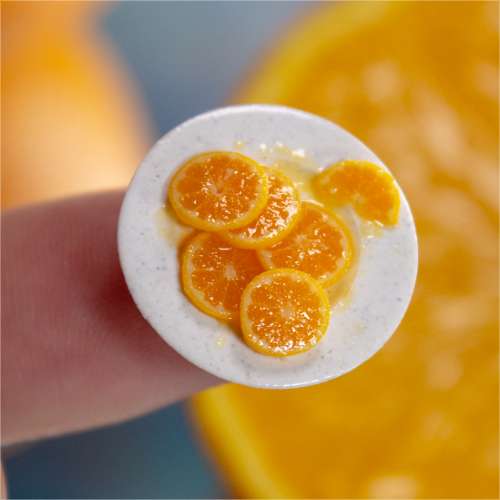 TUTORIAL Miniature polymer clay orange cane for 1:12 scale dollhouse
