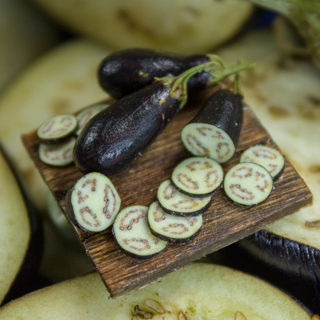 TUTORIAL Miniature eggplant with polymer clay | PDF + video