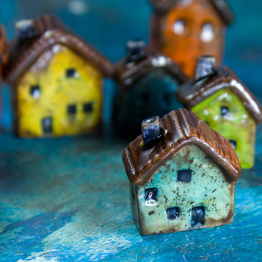 TUTORIAL Miniature faux ceramic houses with polymer clay for 1:12 scale dollhouse | PDF + video