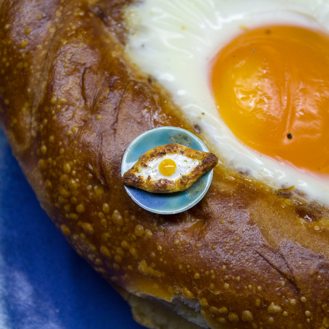 TUTORIAL Miniature khachapuri with egg from polymer clay | PDF + video