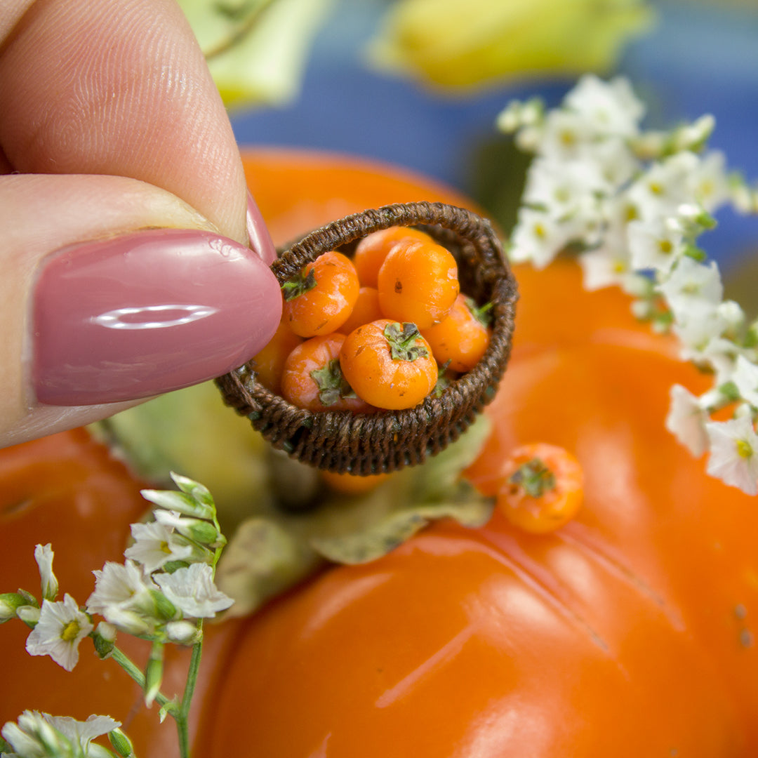 TUTORIAL Miniature persimmon with polymer clay | PDF + video