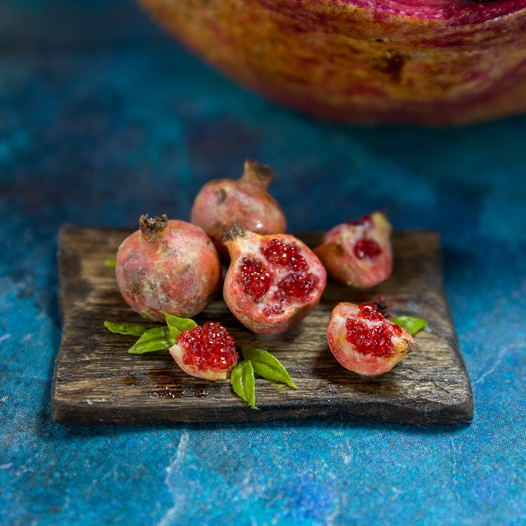 TUTORIAL Miniature polymer clay pomegranate with polymer clay | PDF + video