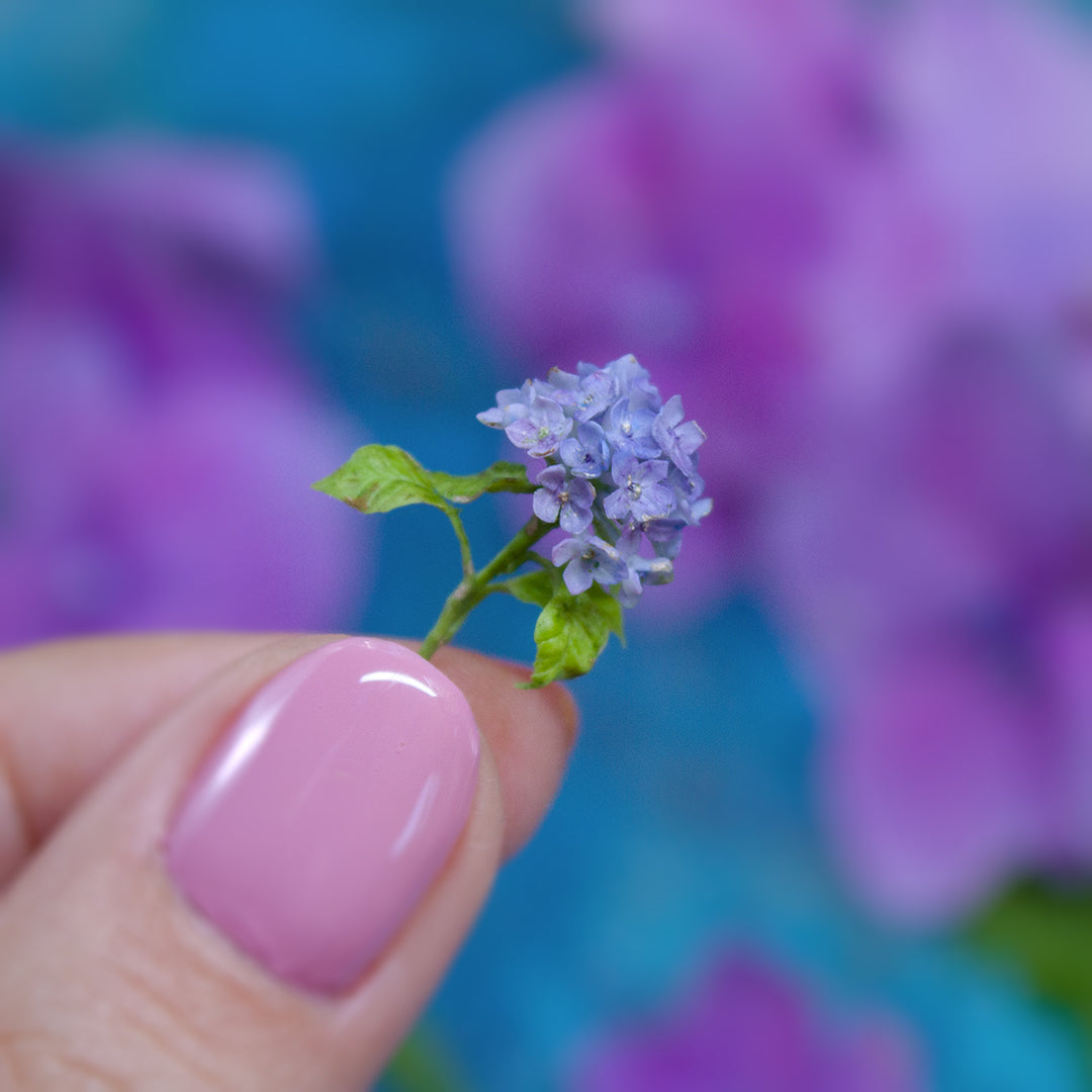 TUTORIAL Miniature hydrangea with air dry clay | PDF + video