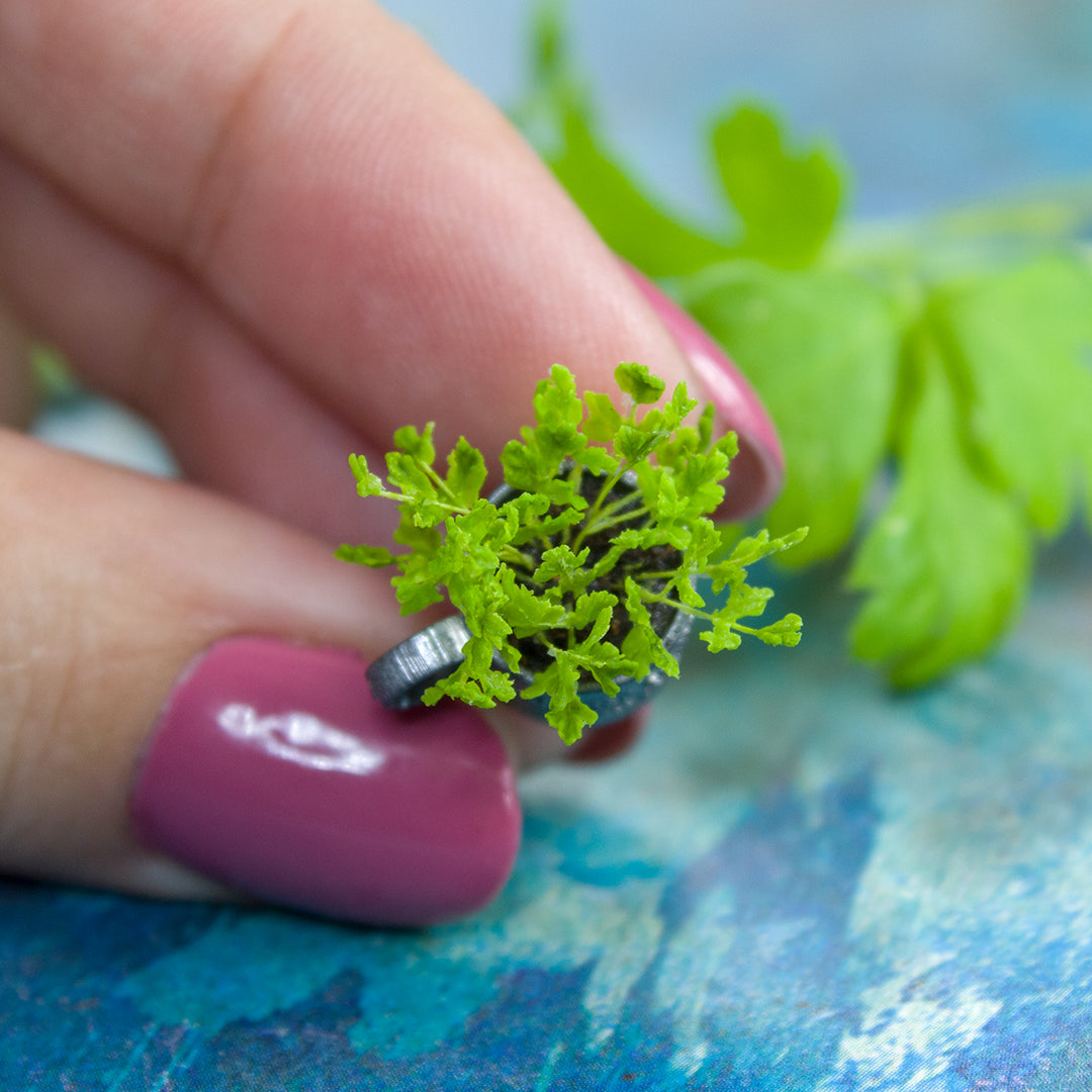 TUTORIAL Miniature parsley with air dry clay | PDF + video