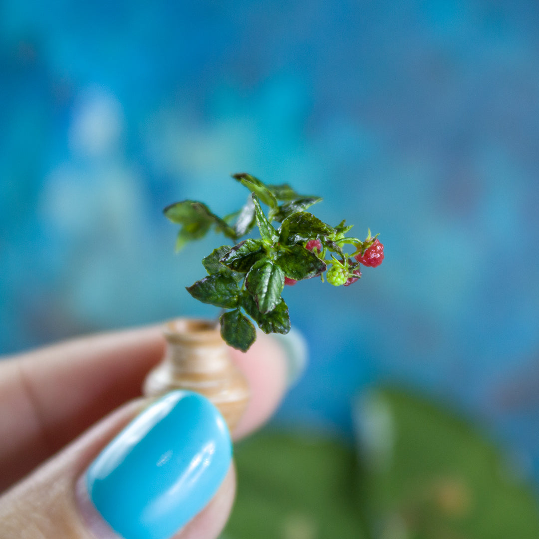 TUTORIAL Miniature raspberry with polymer clay and air dry clay | PDF + video