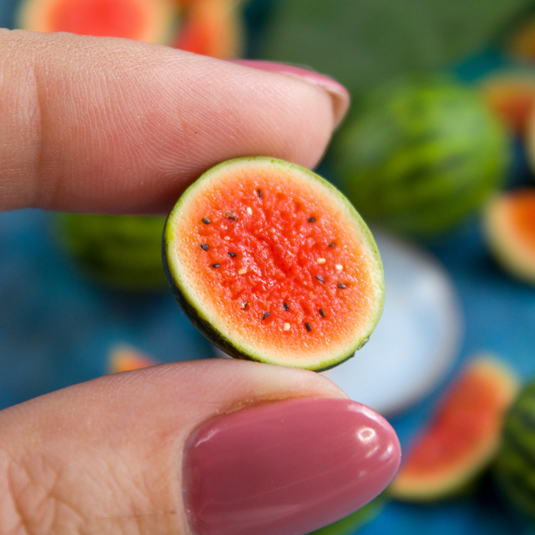 TUTORIAL Miniature Watermelon with polymer clay | PDF + video