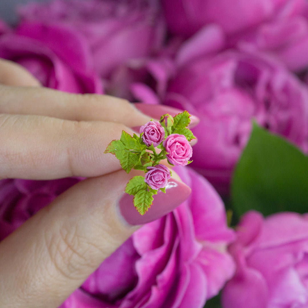 TUTORIAL Miniature shrub roses / spray roses with air dry clay | PDF + video