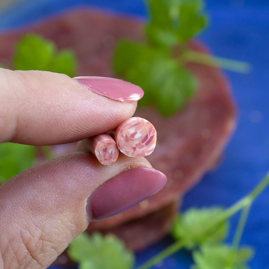 TUTORIAL Miniature turkey dry salami with polymer clay | PDF + video