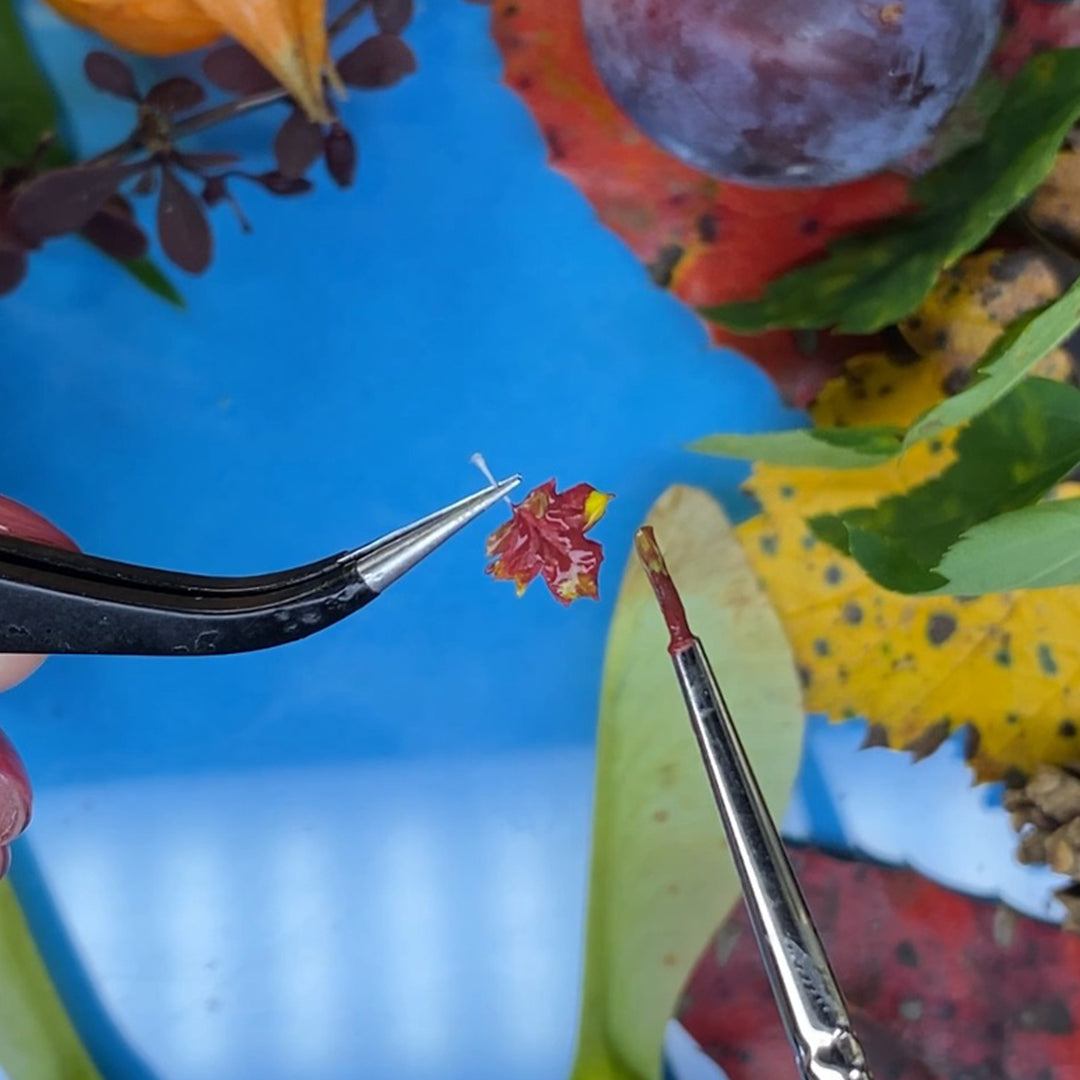 TUTORIAL Miniature autumn leaves with air dry clay | PDF + video
