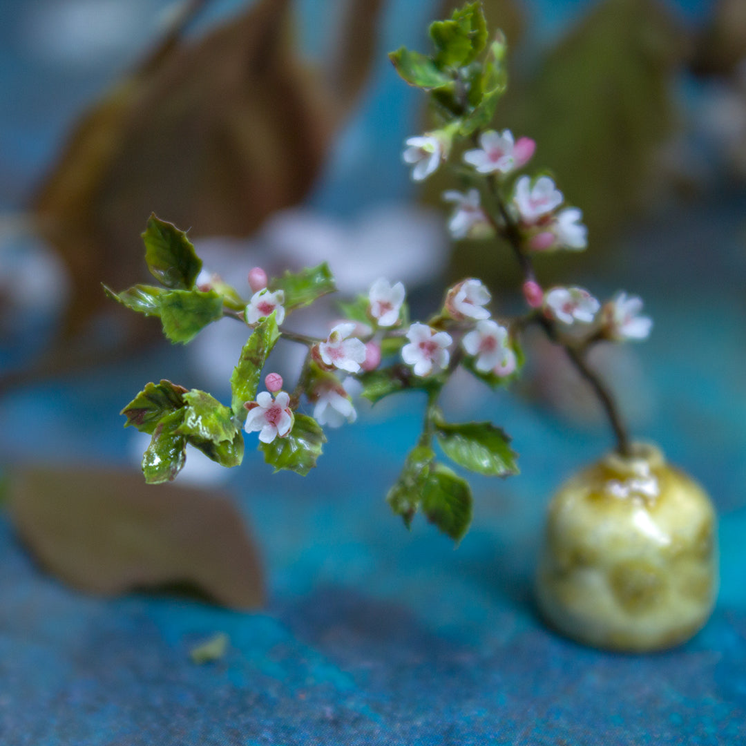 TUTORIAL Miniature cherry blossom branch with air dry clay | PDF + video