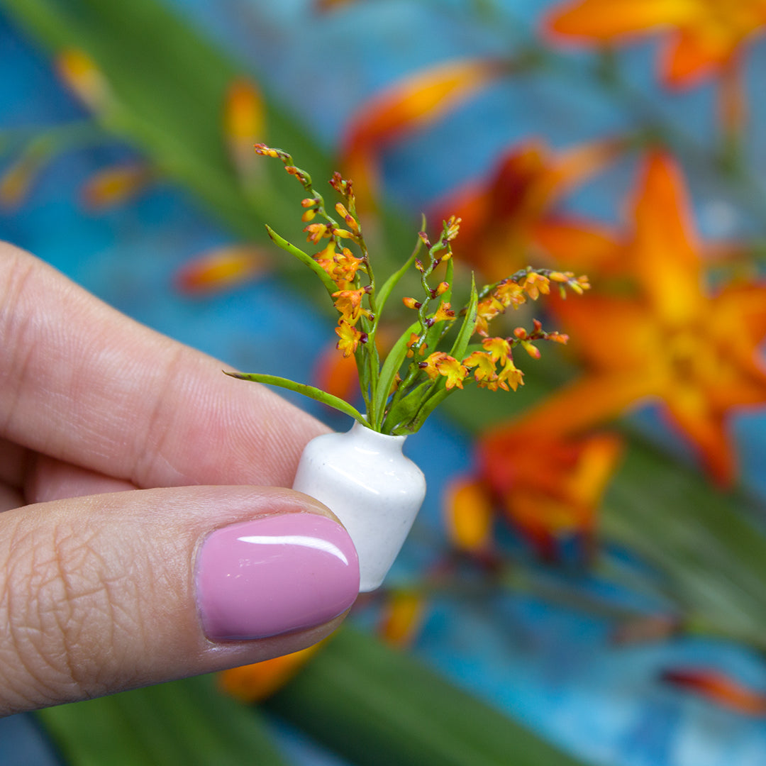 TUTORIAL Miniature crocosmia (montbretia) with air dry clay | PDF + video