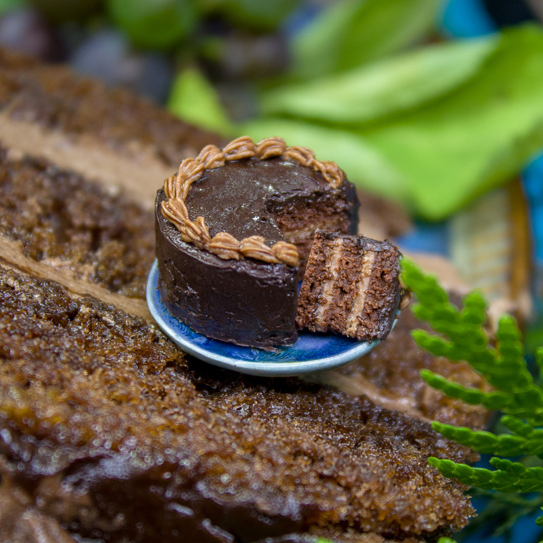 TUTORIAL Miniature chocolate cake Prague with polymer clay | PDF + video