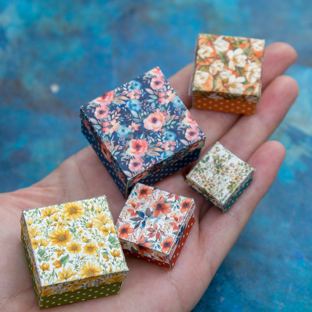 TEMPLATE Miniature vintage boxes for 1:12 scale dollhouse | PDF