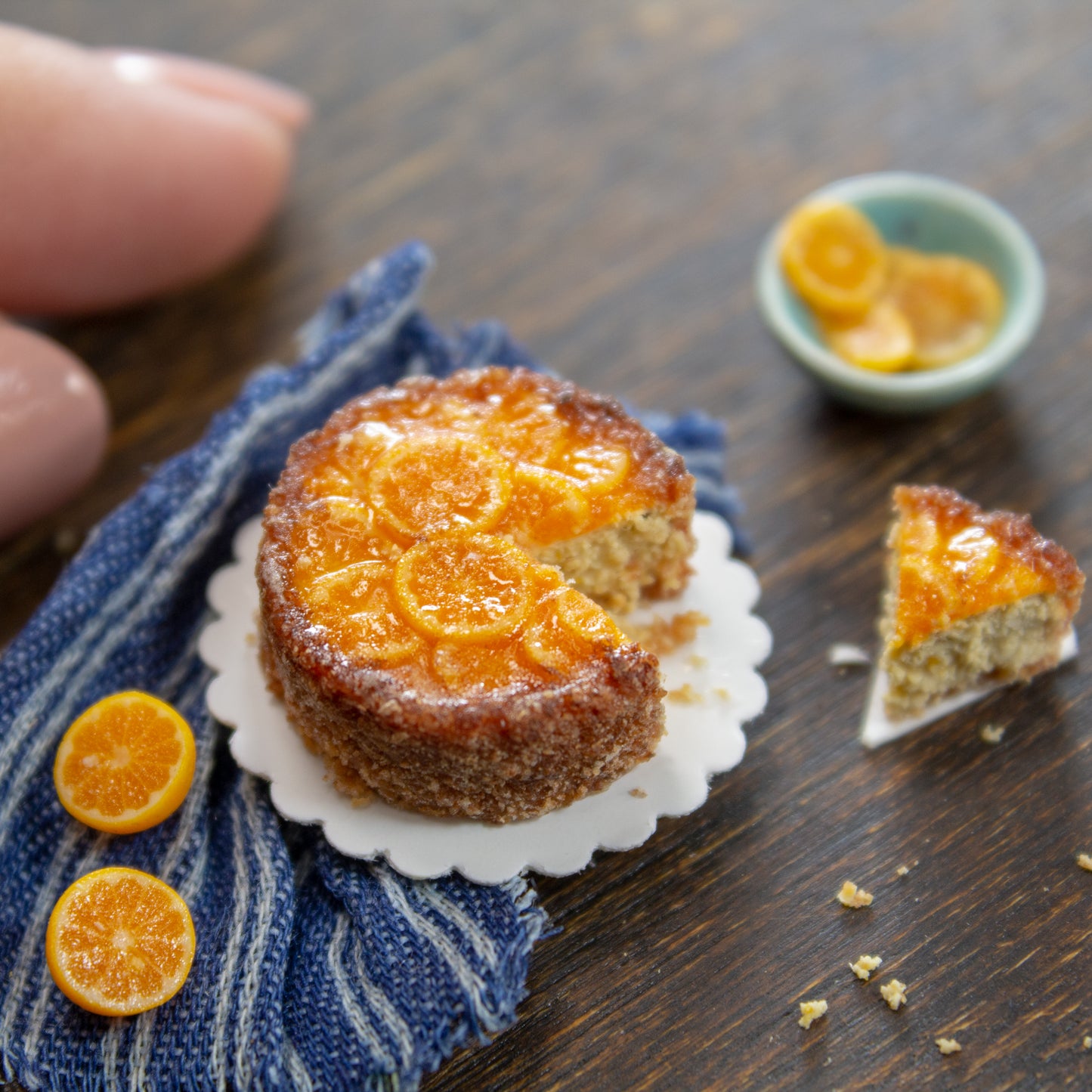 TUTORIAL Miniature polymer clay orange cake for 1:12 scale dollhouse | PDF + video