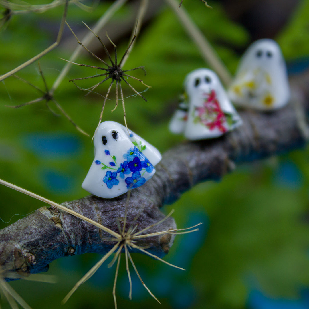 TUTORIAL Miniature floral ghosts for dollhouse Halloween decor | PDF + video