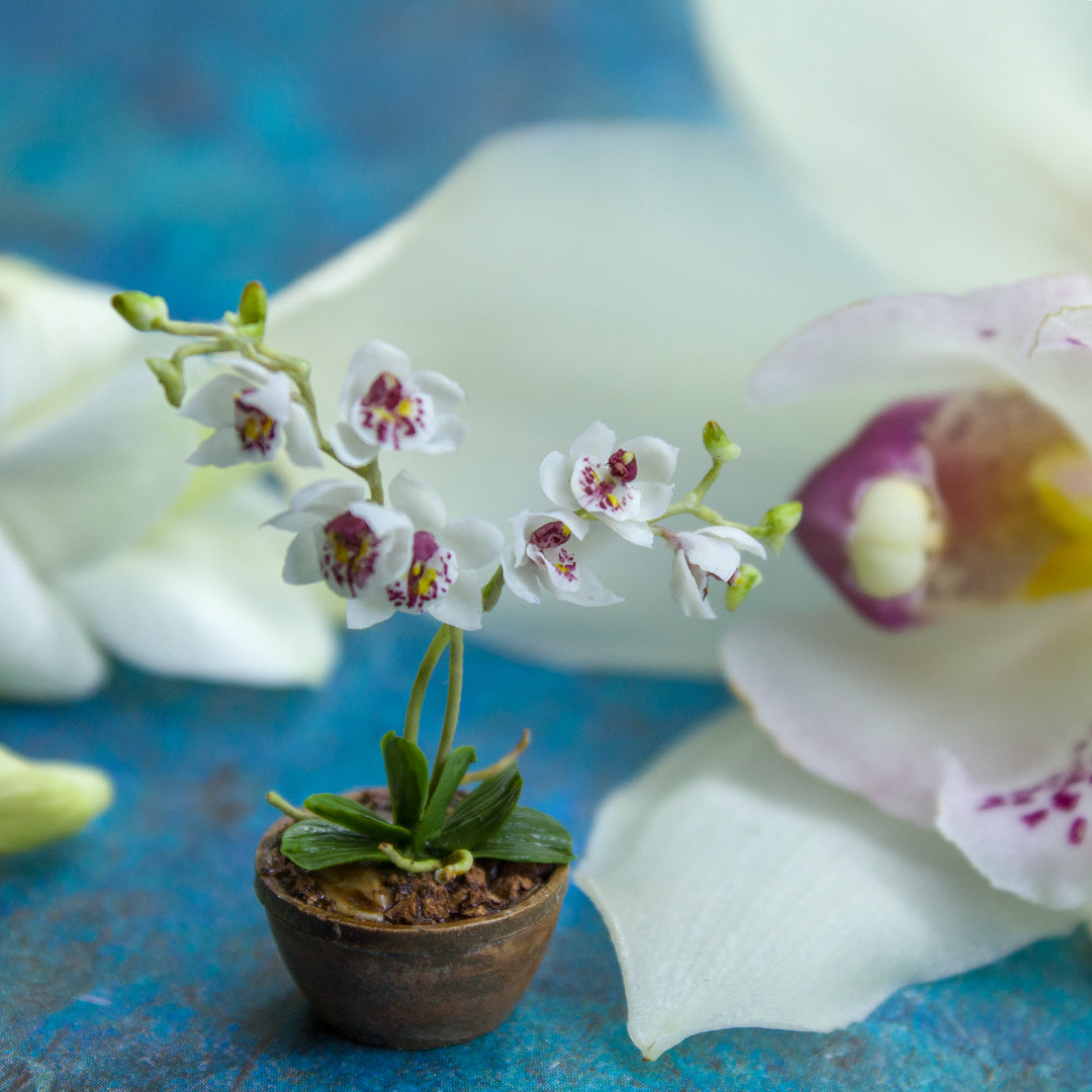 TUTORIAL Miniature orchid with air dry clay | PDF + video