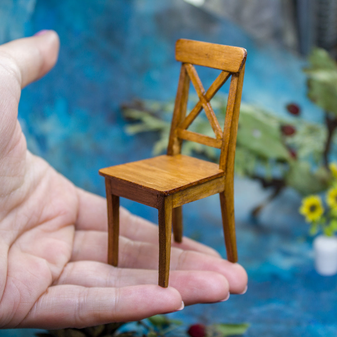 TEMPLATE Miniature chair inspired by Ikea Ingolf in 1:12 scale | PDF