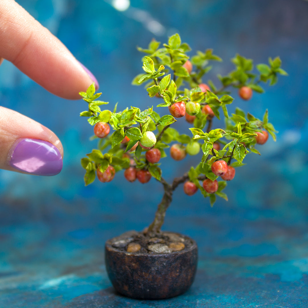 TUTORIAL Miniature apple tree with polymer and air dry clay | PDF + video