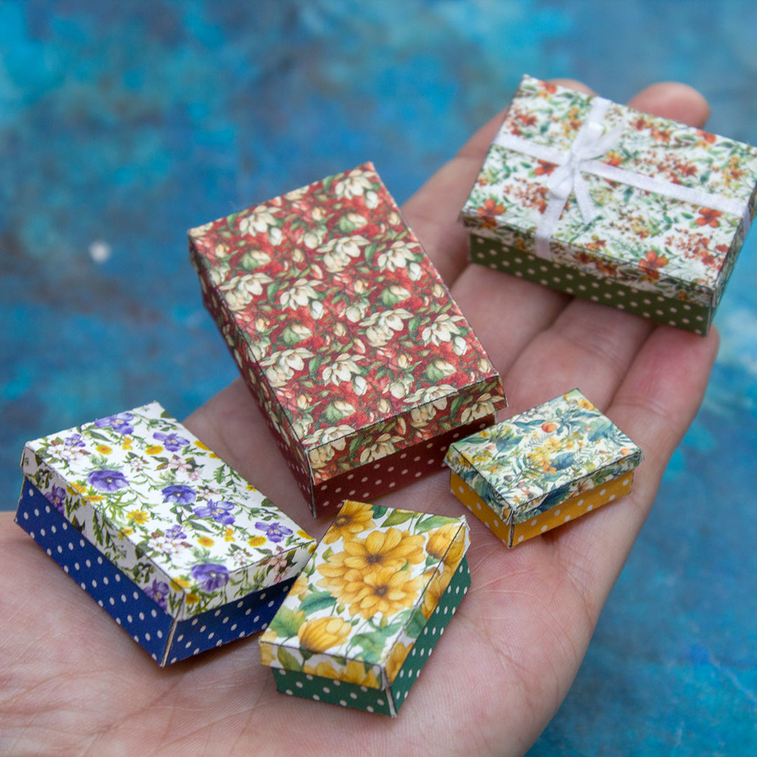 TEMPLATE Miniature vintage boxes for 1:12 scale dollhouse | PDF
