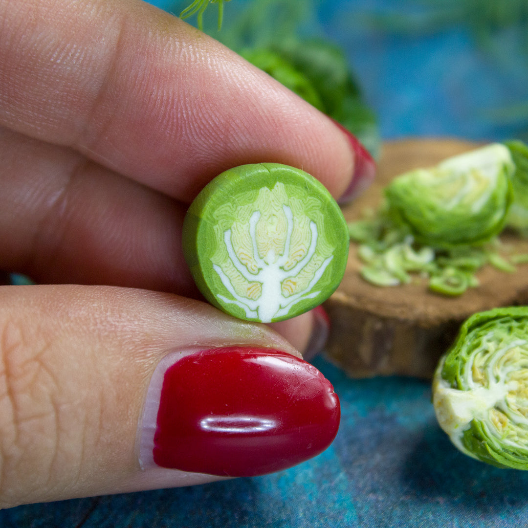 TUTORIAL Miniature cabbage cane with polymer clay | PDF + video