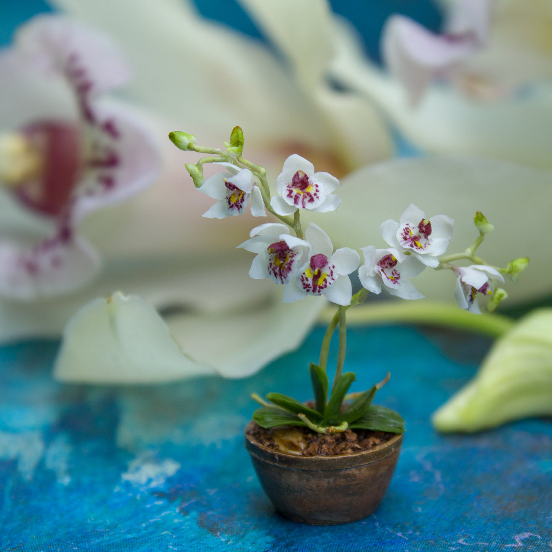 TUTORIAL Miniature orchid with air dry clay | PDF + video