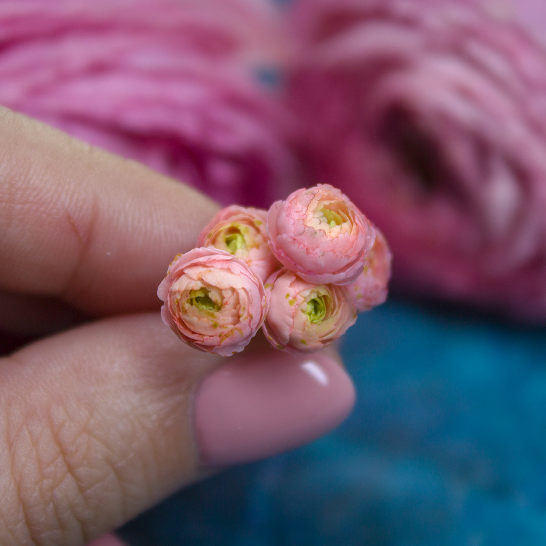 TUTORIAL Miniature ranunculus with air dry clay | PDF + video