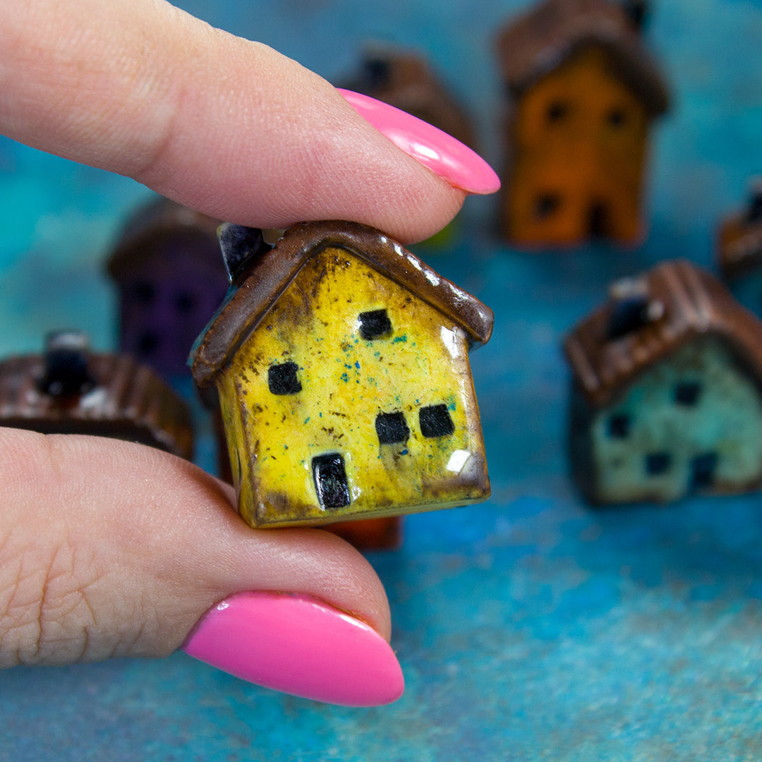 TUTORIAL Miniature faux ceramic houses with polymer clay for 1:12 scale dollhouse | PDF + video