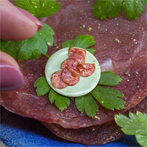 TUTORIAL Miniature turkey dry salami with polymer clay | PDF + video