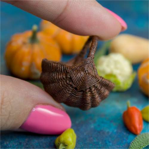 TUTORIAL Miniature Gods Eye Basket for 1:12 scale dollhouse | PDF + video
