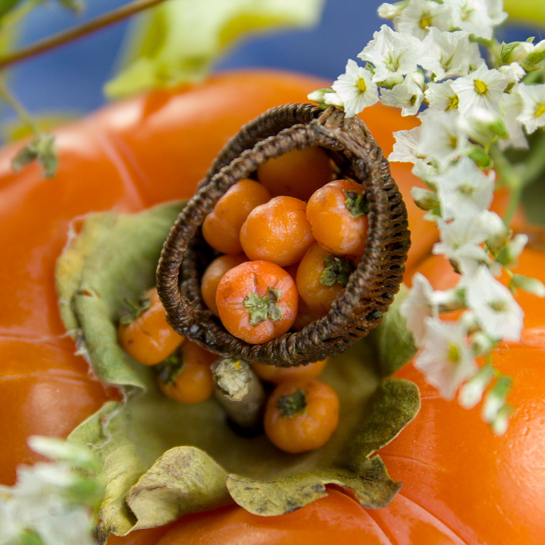 TUTORIAL Miniature persimmon with polymer clay | PDF + video