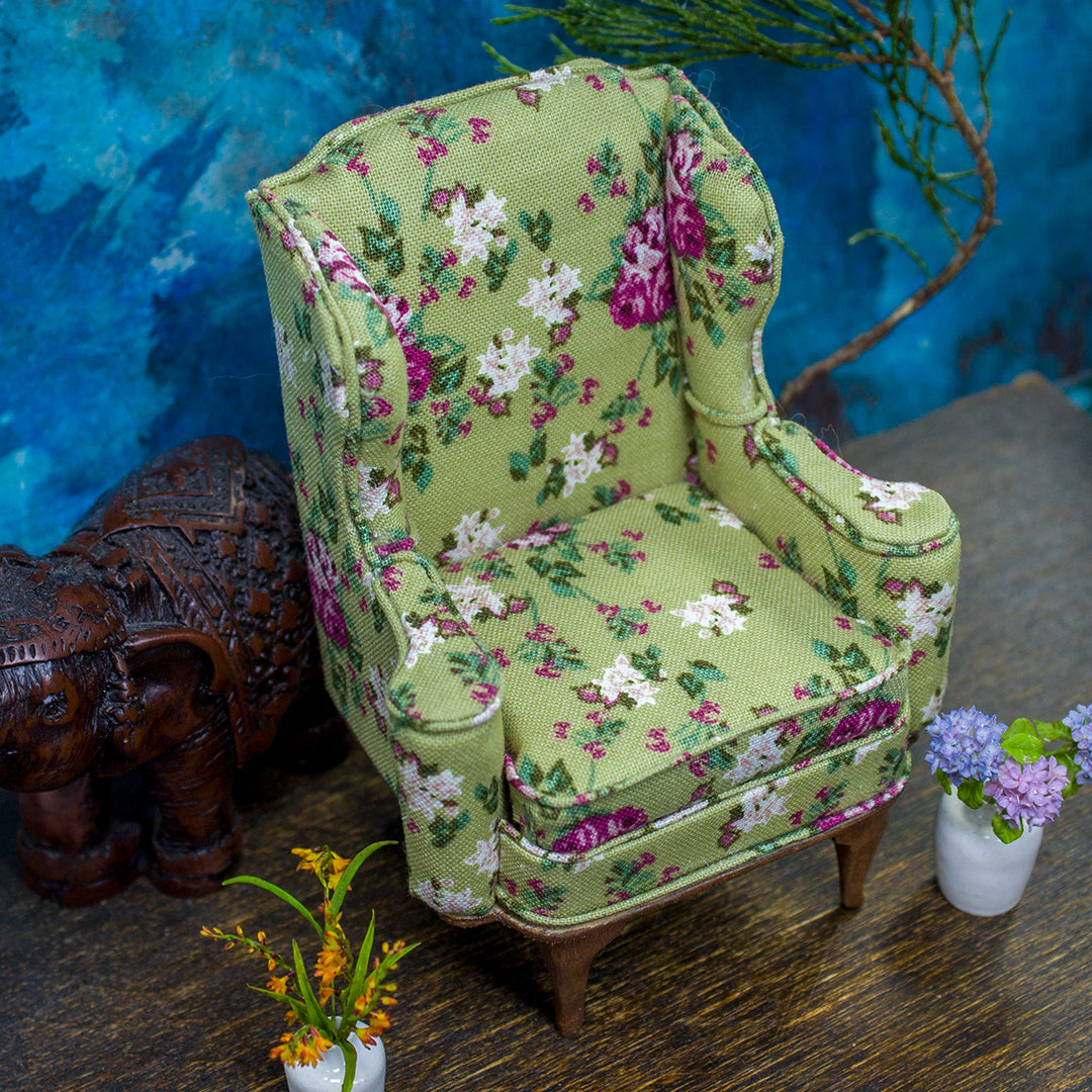 TUTORIAL Miniature Queen Anne wing chair | PDF + video