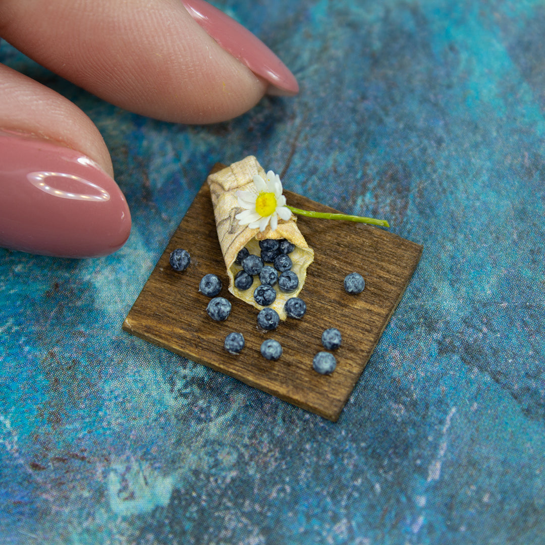 TUTORIAL Miniature blueberry with polymer clay | PDF + video