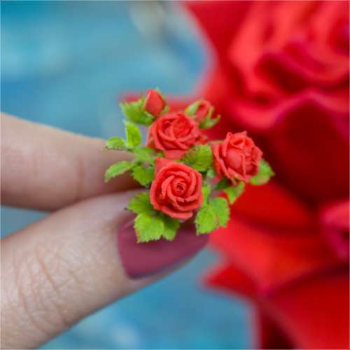 TUTORIAL Miniature French Roses with air dry clay | PDF + video