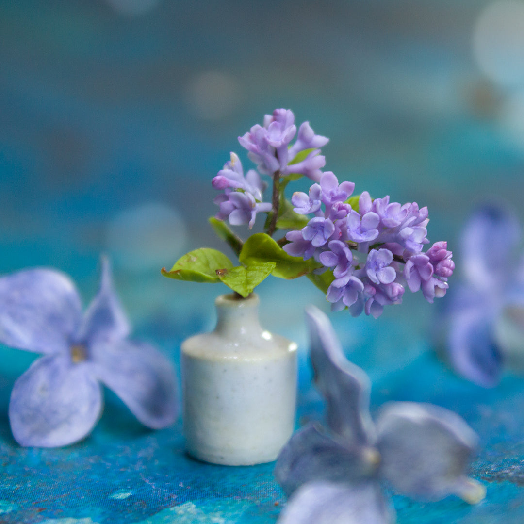 TUTORIAL Miniature lilac branch with air dry clay | PDF + video