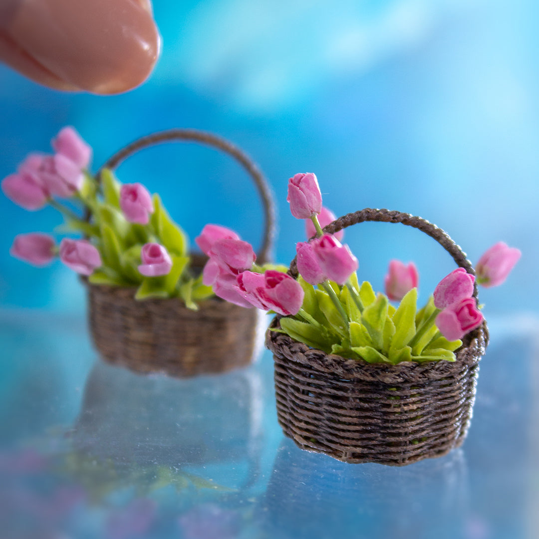 TUTORIAL Miniature dollhouse baskets | PDF + video