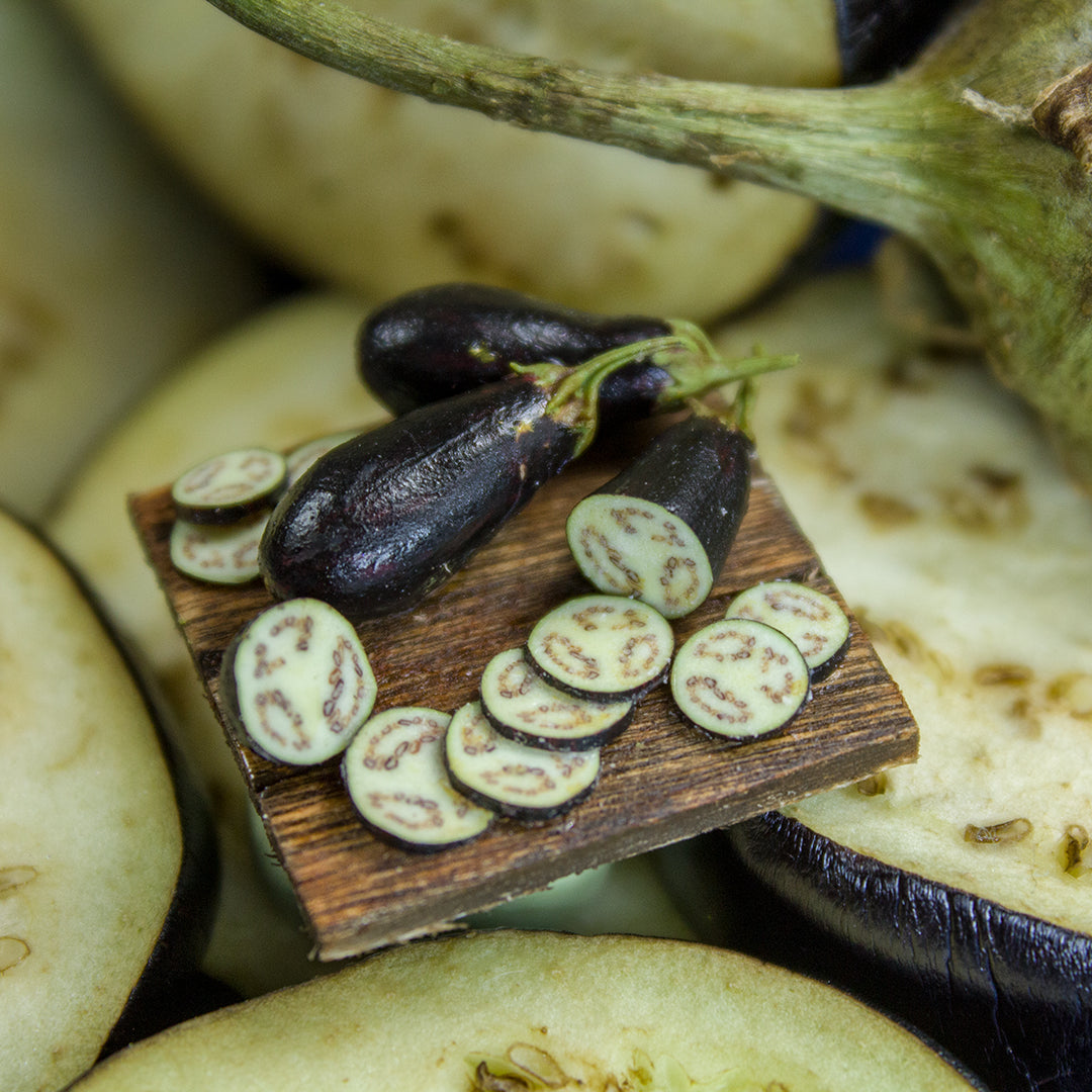 TUTORIAL Miniature eggplant with polymer clay | PDF + video
