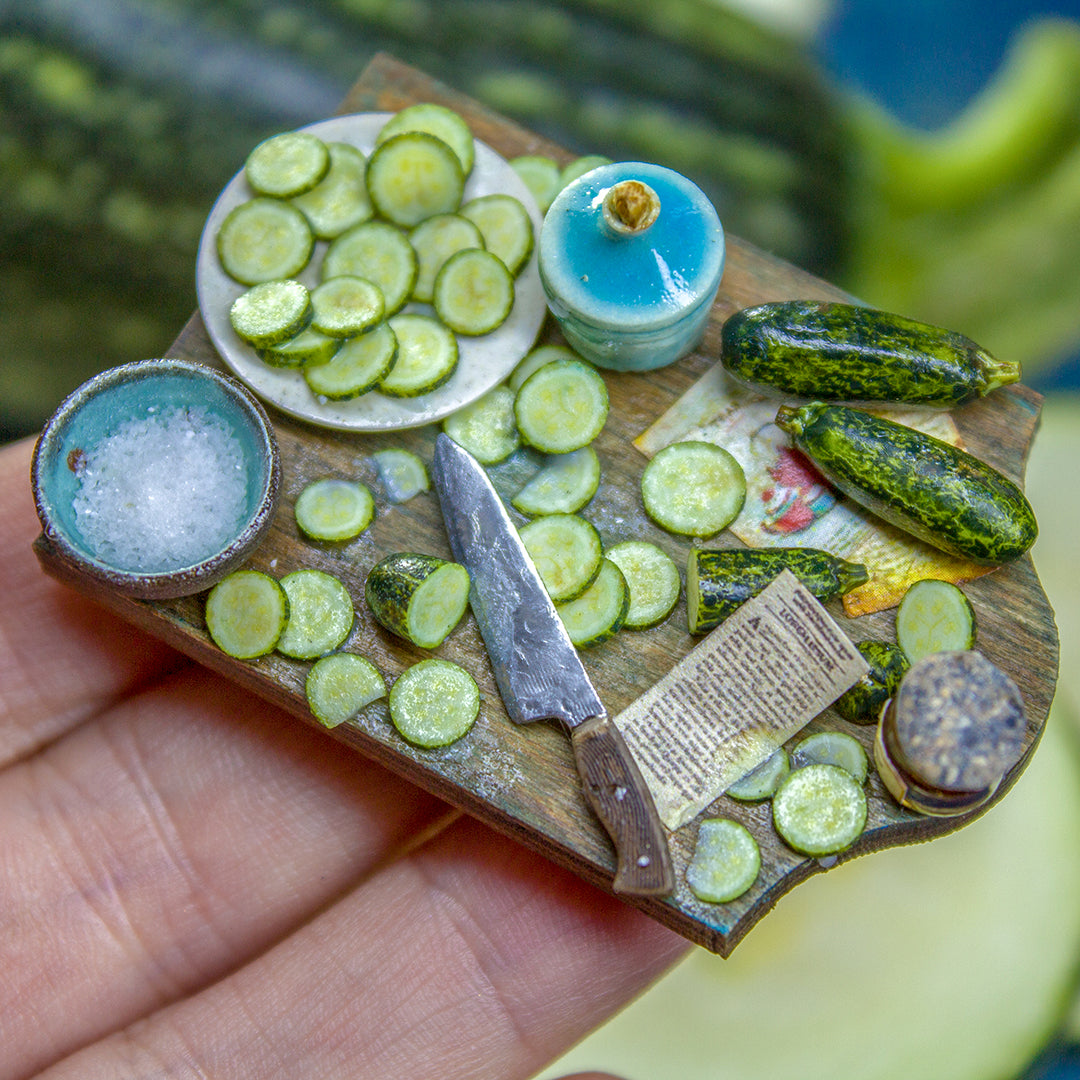 TUTORIAL Miniature zucchini cane with polymer clay | PDF + video