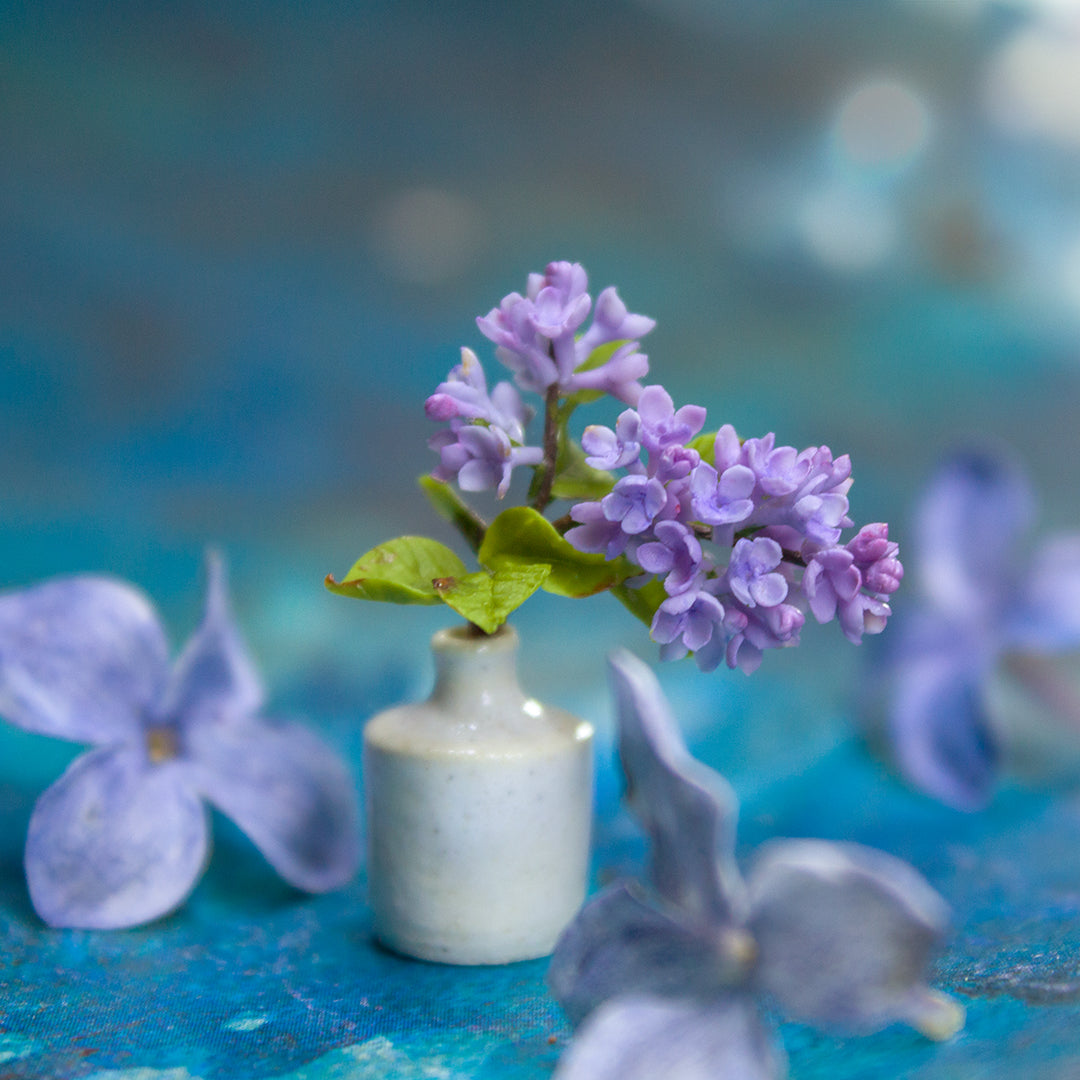 TUTORIAL Miniature lilac branch with air dry clay | PDF + video
