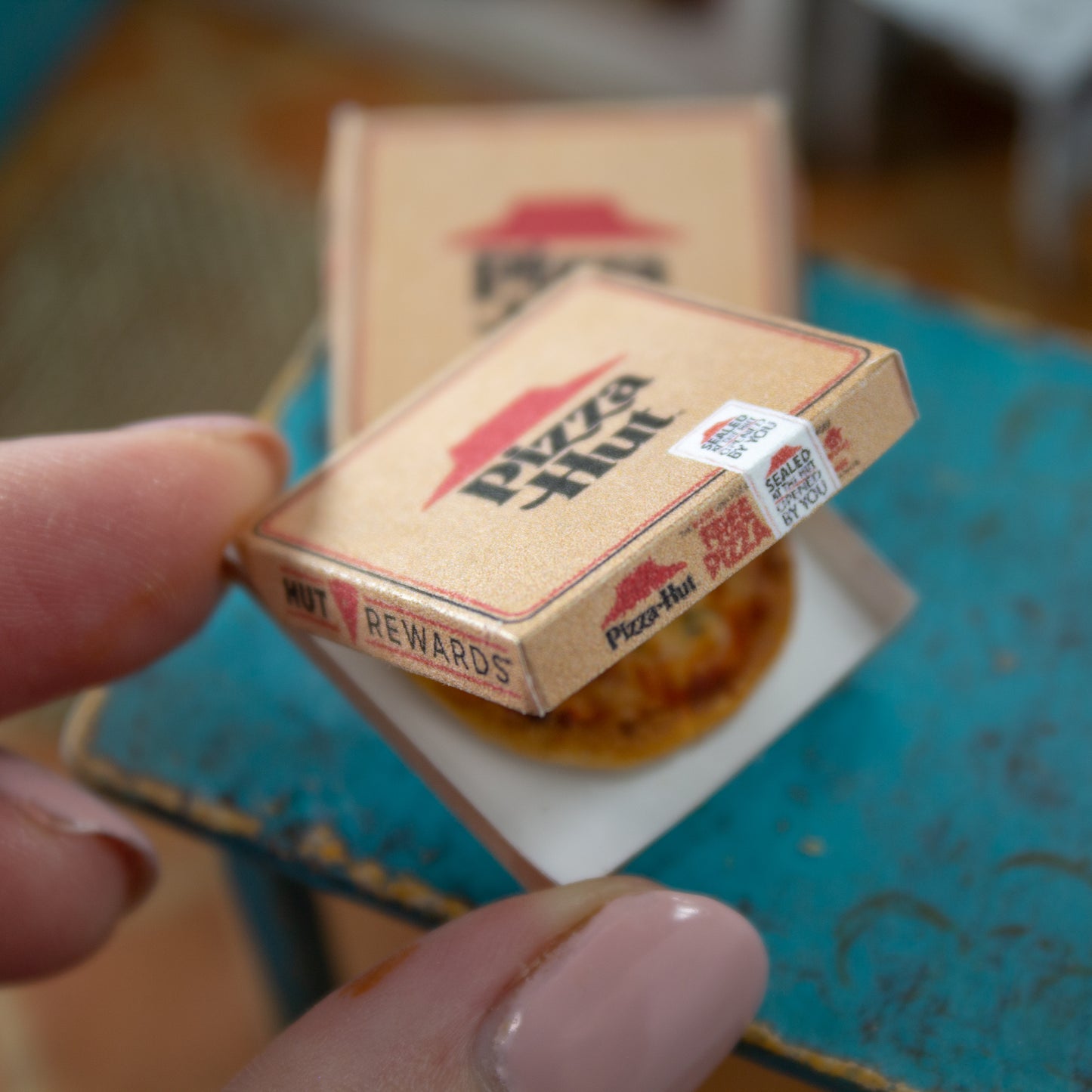 TEMPLATE Miniature pizza hut box printable for 1:12 scale dollhouse | PDF - Rina Vellichor