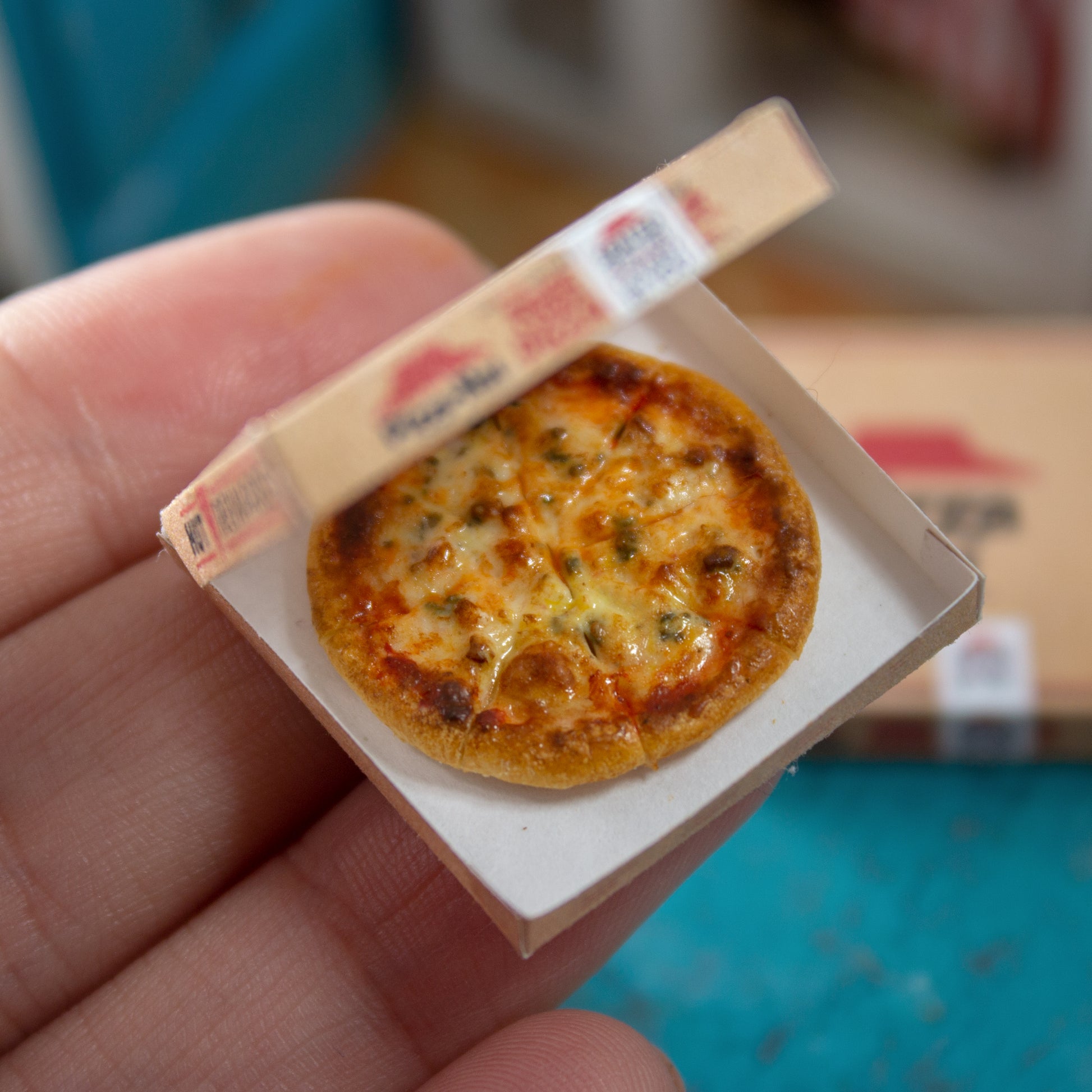 TEMPLATE Miniature pizza hut box printable for 1:12 scale dollhouse | PDF - Rina Vellichor