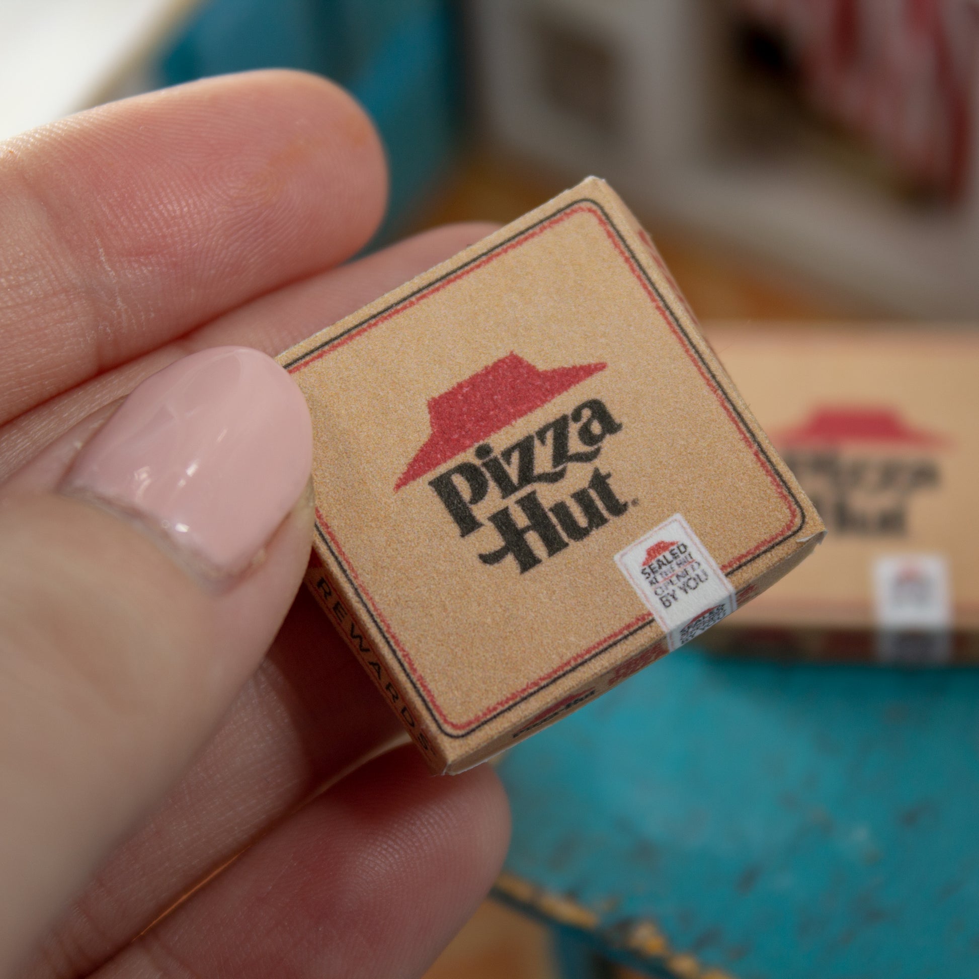 TEMPLATE Miniature pizza hut box printable for 1:12 scale dollhouse | PDF - Rina Vellichor