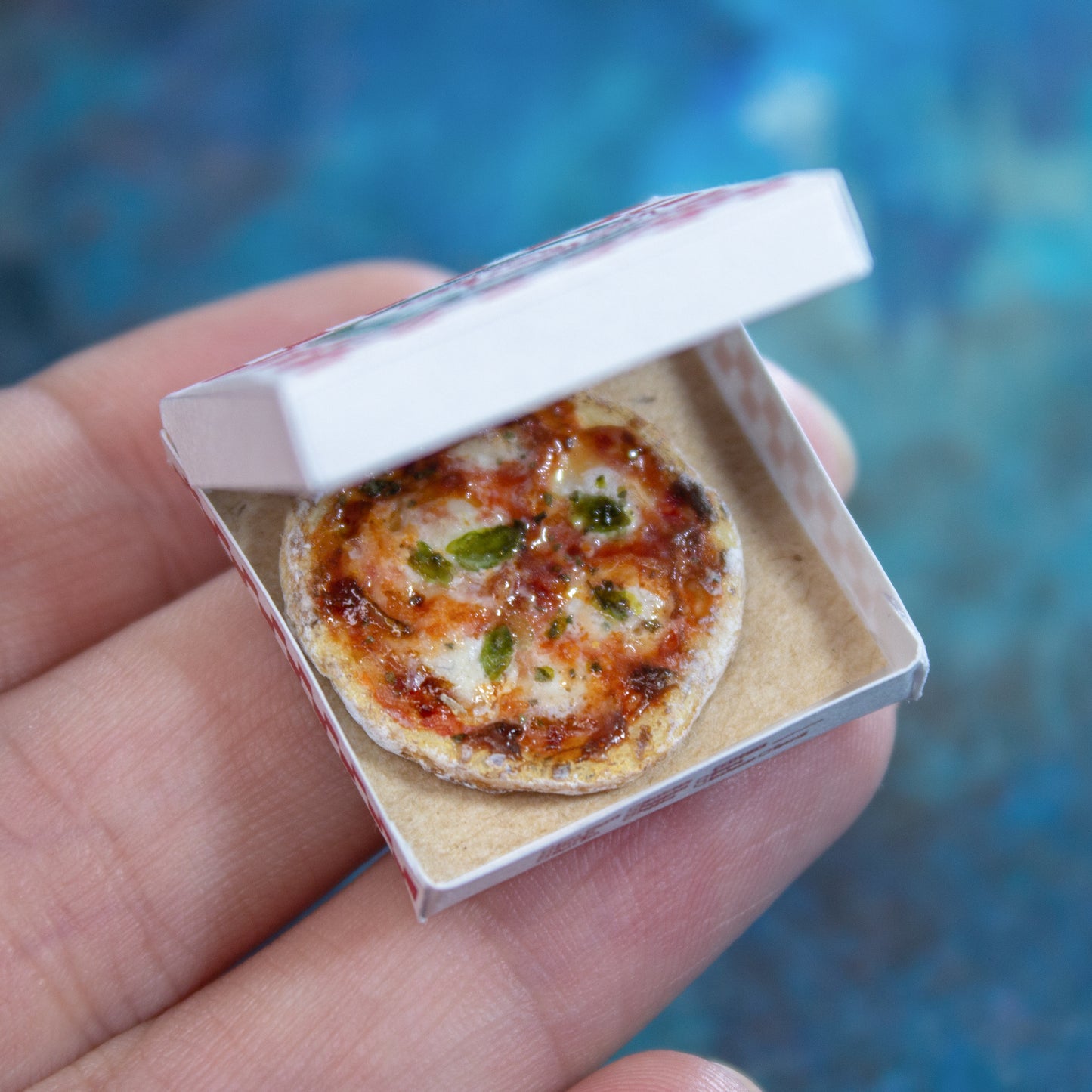 TEMPLATE Miniature pizza box printable for 1:12 scale dollhouse | PDF