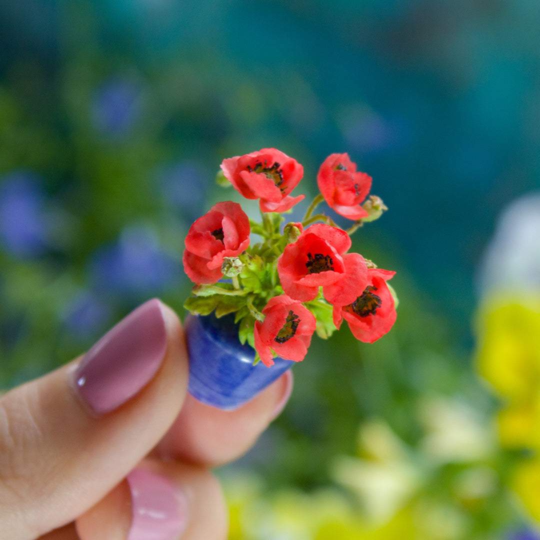 TUTORIAL Miniature poppies with air dry clay | PDF + video - Rina Vellichor