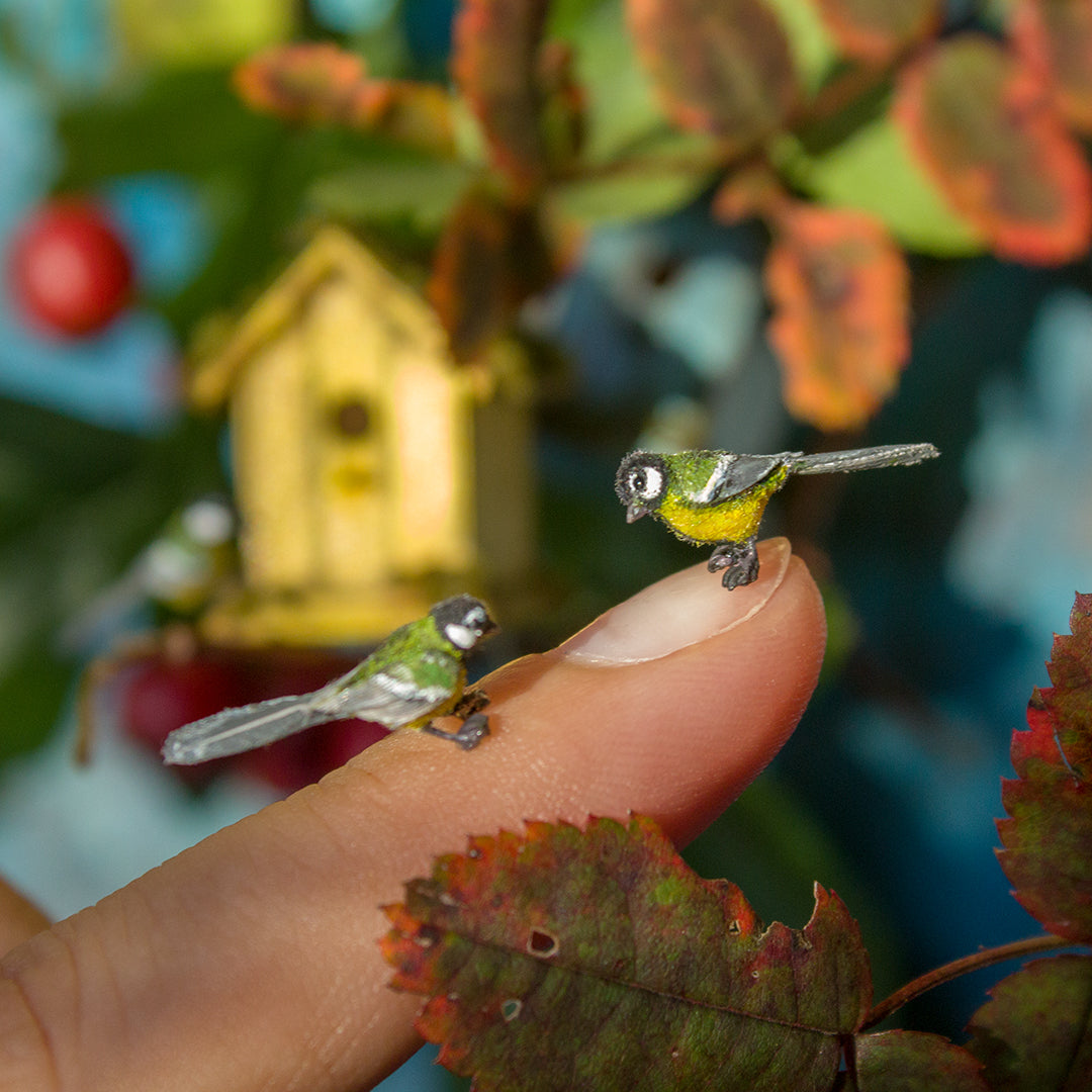 TUTORIAL Miniature titmouse made of polymer clay 1:12 scale dollhouse | PDF + video