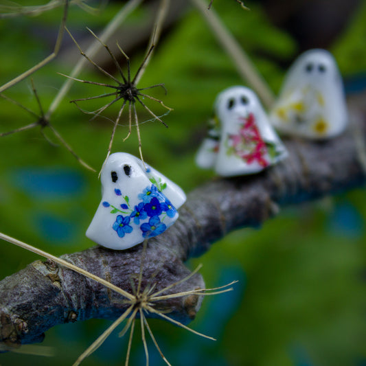 TUTORIAL Miniature floral ghosts for dollhouse Halloween decor  | PDF + video