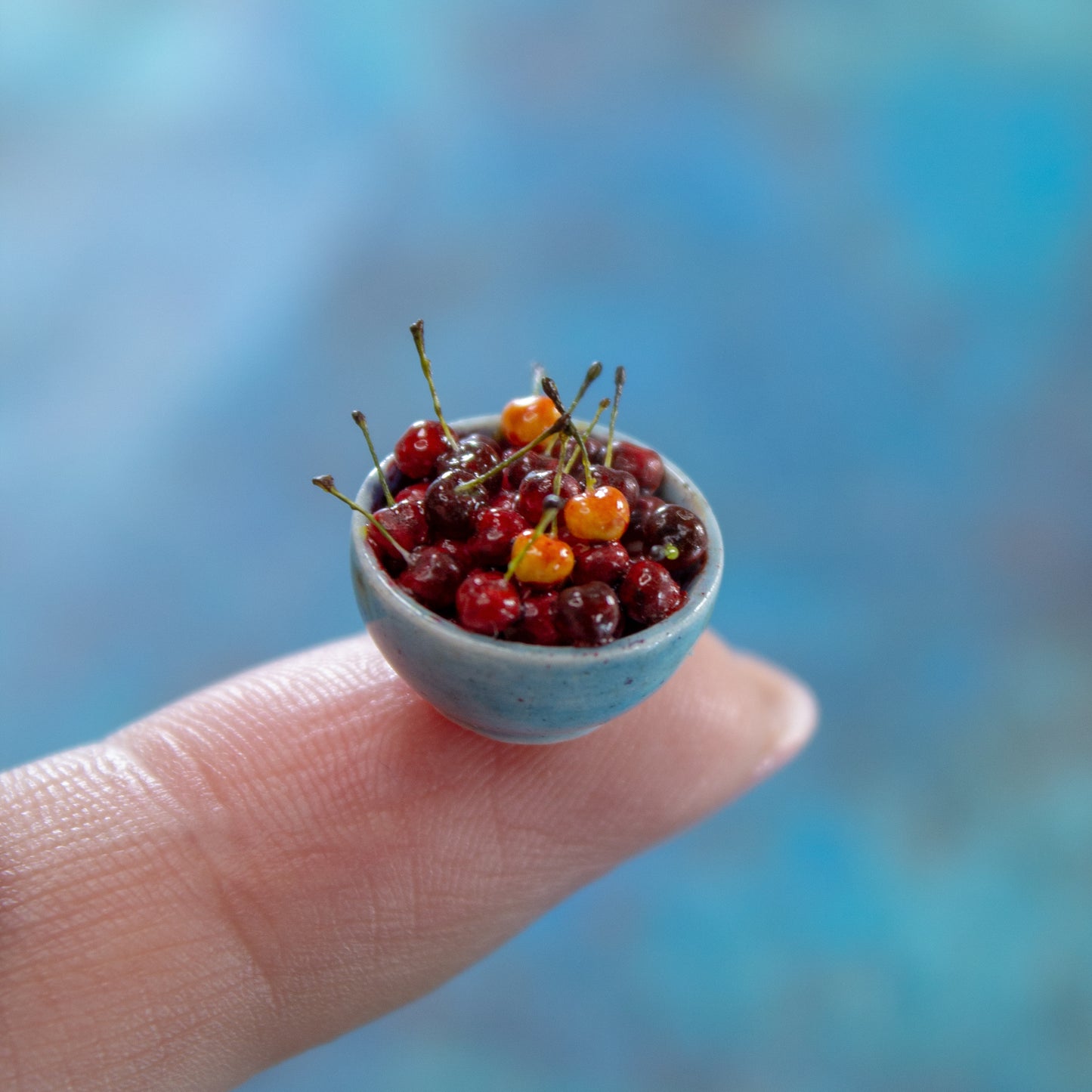 TUTORIAL Miniature polymer clay cherry for 1:12 scale dollhouse | PDF + video