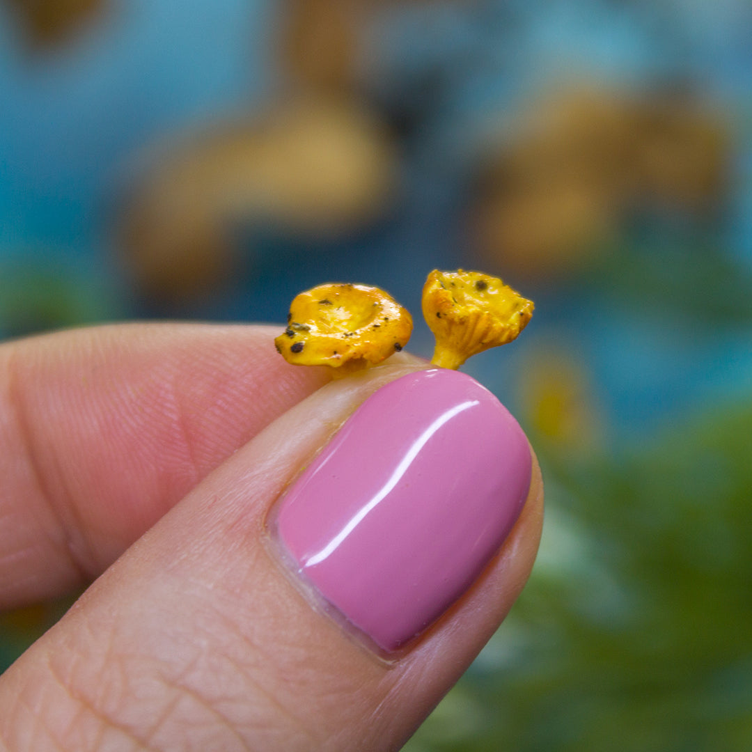 TUTORIAL Miniature chanterelle mushroom with polymer clay | PDF + video