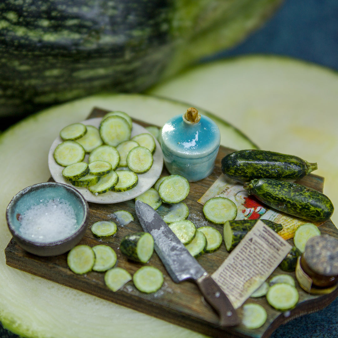 TUTORIAL Miniature zucchini cane with polymer clay | PDF + video