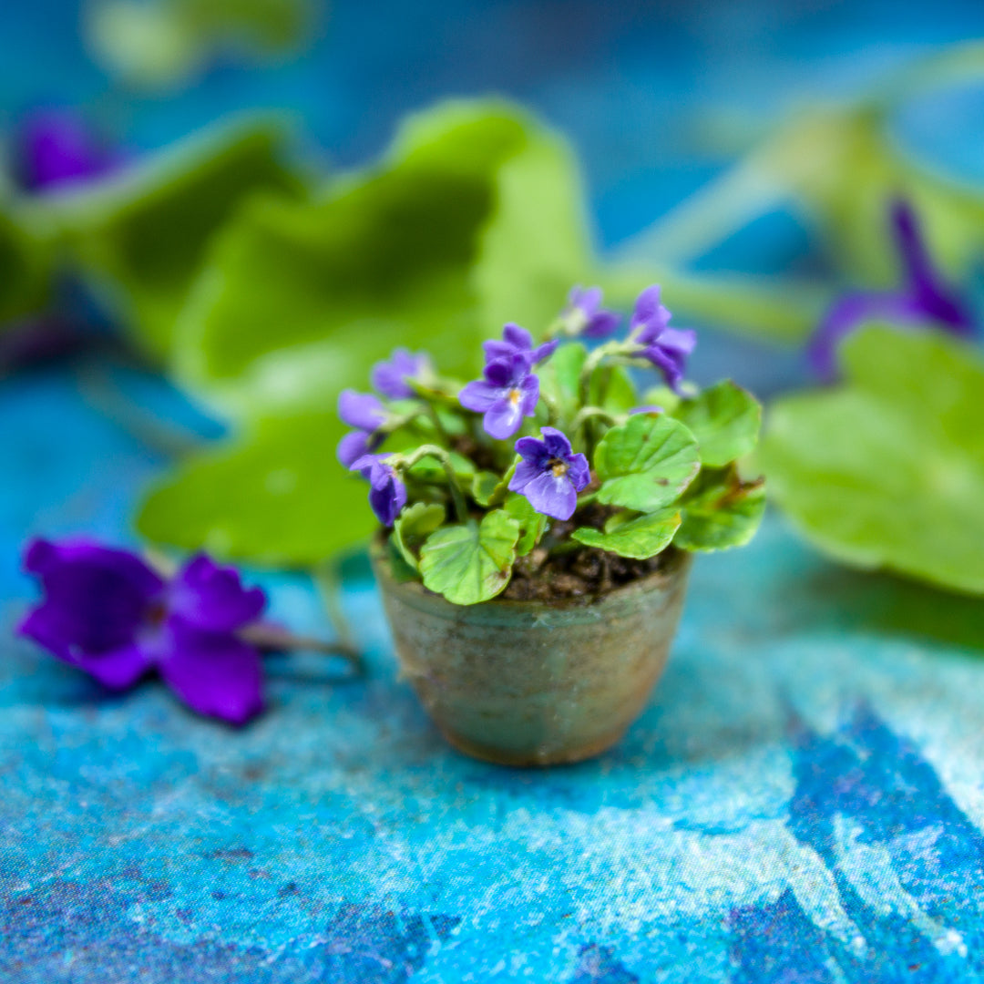 TUTORIAL Miniature wild pansies with air dry clay | PDF + video