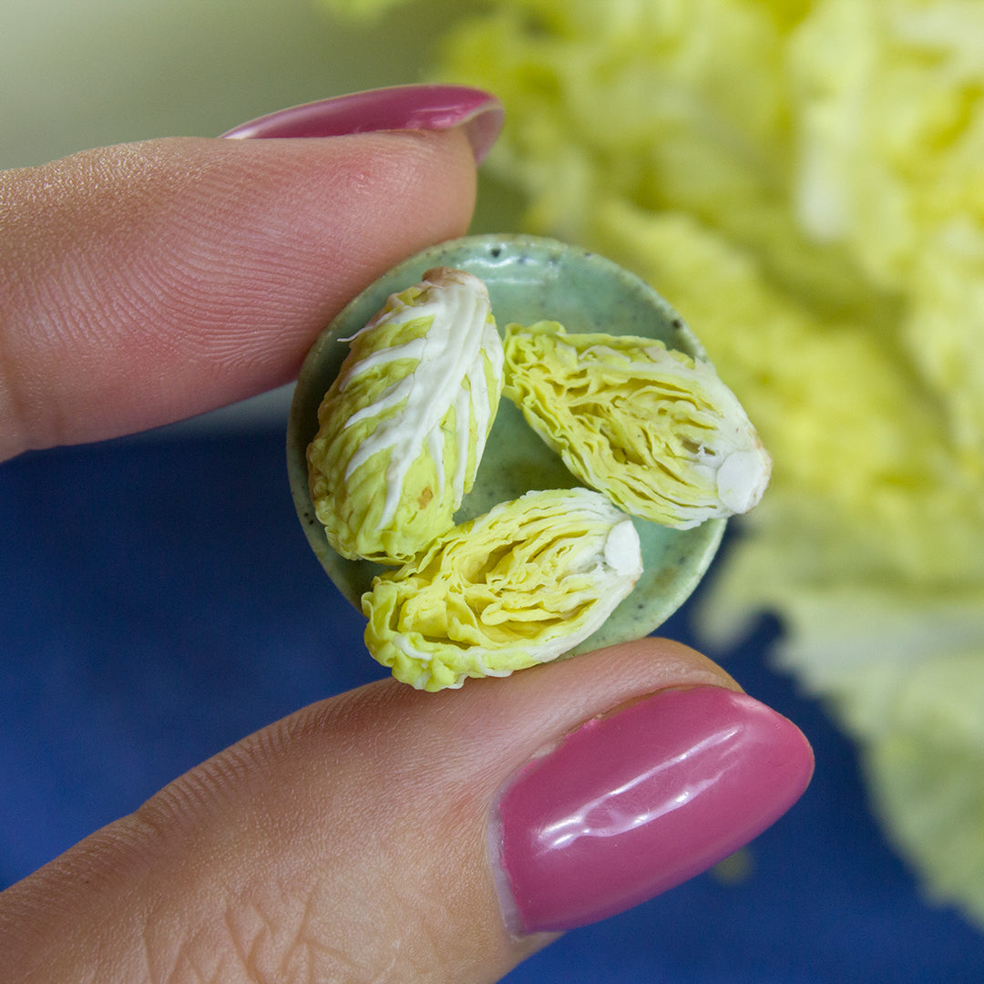TUTORIAL Miniature napa cabbage with air dry clay | PDF + video